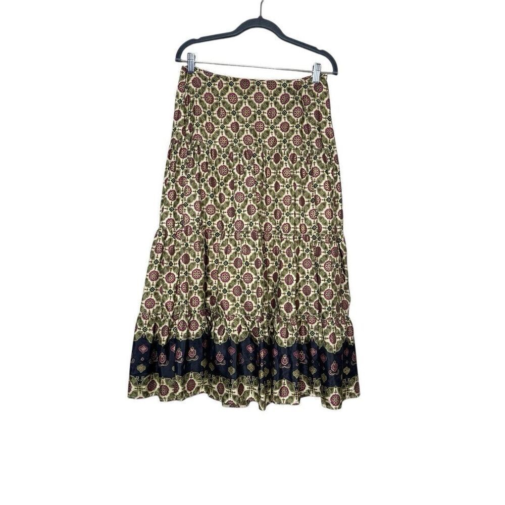 Marshall Fields vintage silk boho maxi skirt size 4